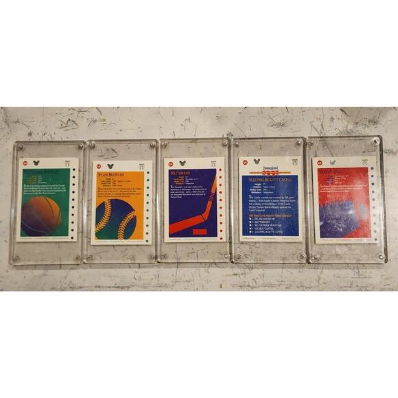 Disneyland 1991 Preview Trading Card Set 5 Cards Upper Deck 1991 Encased - Picture 2 of 7